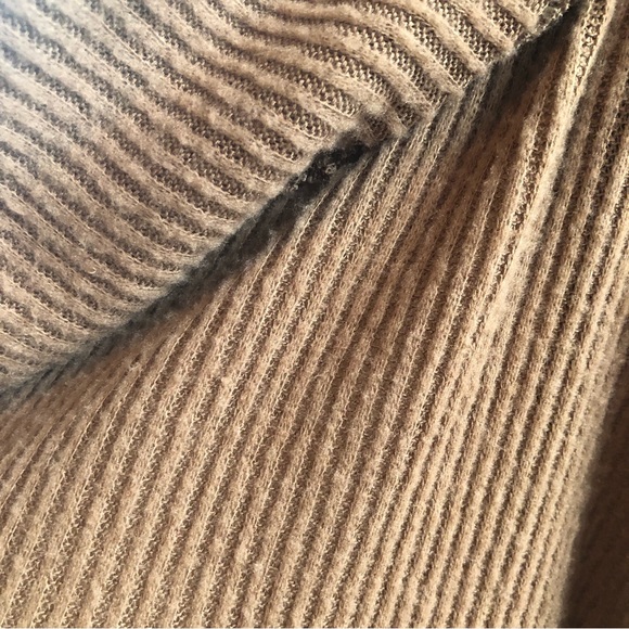 Free People Juicy Ribbed Cowl Neck Long Sleeve Top Vintage Bronze Medium - Picture 12 of 16